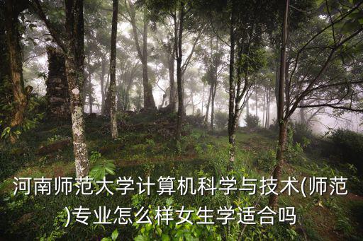 河南師范大學計算機科學與技術(師范)專業怎么樣女生學適合嗎