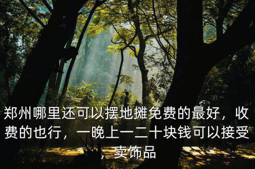 鄭州哪里還可以擺地攤免費的最好，收費的也行，一晚上一二十塊錢可以接受，賣飾品