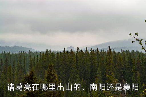 諸葛亮南陽在哪里6,諸葛亮在哪里出山的