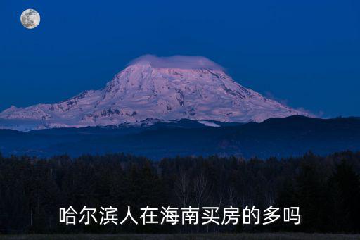 河南人在海南哪里買房最多,哈爾濱人在海南買房的多嗎