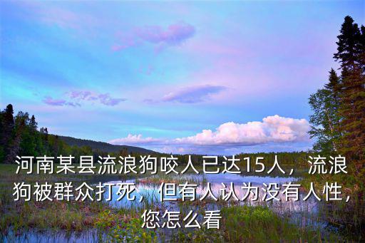 河南瘋狗咬人事件怎么處理,河南瘋狗咬傷15人