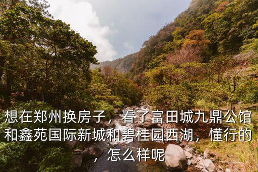 想在鄭州換房子，看了富田城九鼎公館和鑫苑國際新城和碧桂園西湖，懂行的，怎么樣呢