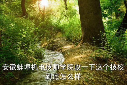 安徽蚌埠機電技師學院收一下這個技校到底怎么樣