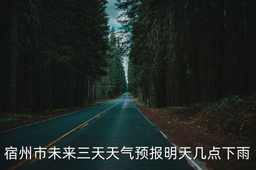 宿州市未來(lái)三天天氣預(yù)報(bào)明天幾點(diǎn)下雨