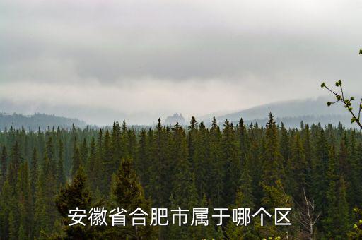 安徽省合肥市屬于哪個區