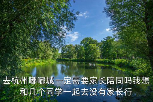 去杭州嘟嘟城一定需要家長陪同嗎我想和幾個同學一起去沒有家長行