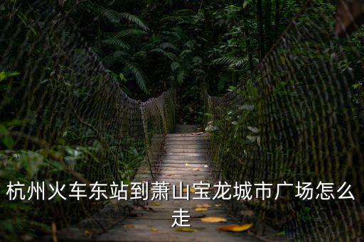 杭州火車東站到蕭山寶龍城市廣場怎么走