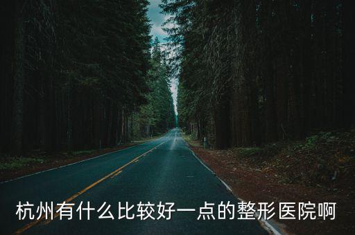 杭州有什么比較好一點(diǎn)的整形醫(yī)院啊