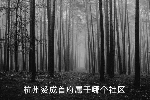 杭州贊成首府屬于哪個社區