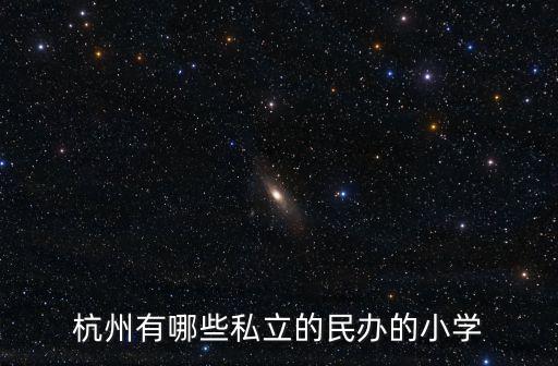 杭州有哪些私立的民辦的小學