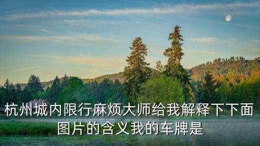 杭州城內(nèi)限行麻煩大師給我解釋下下面圖片的含義我的車(chē)牌是