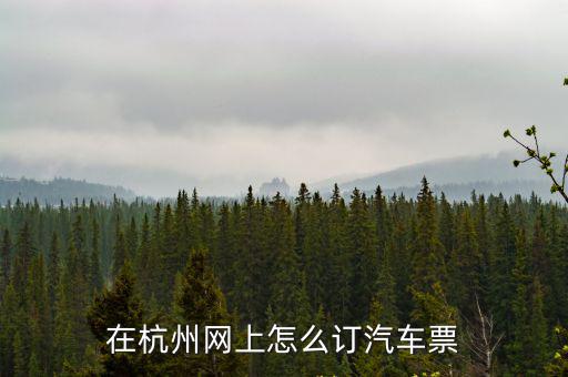 杭州汽車票，在杭州網(wǎng)上怎么訂汽車票