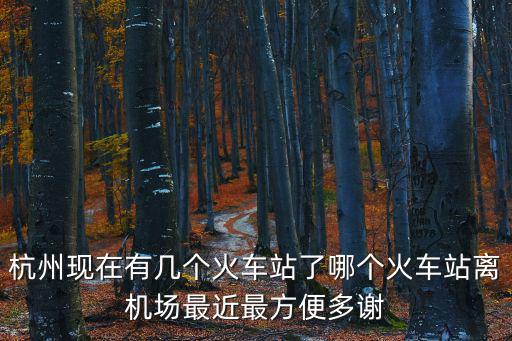 杭州現在有幾個火車站了哪個火車站離機場最近最方便多謝