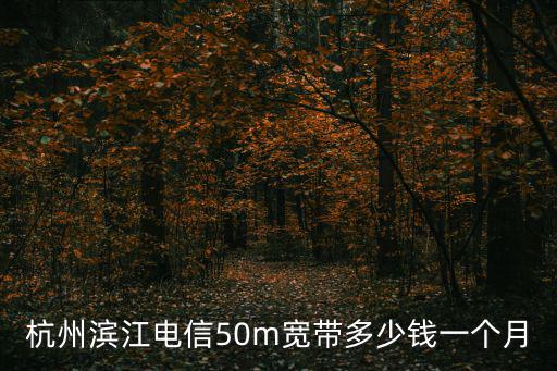 杭州濱江電信50m寬帶多少錢一個月