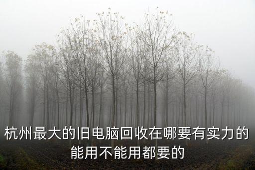 杭州最大的舊電腦回收在哪要有實力的能用不能用都要的