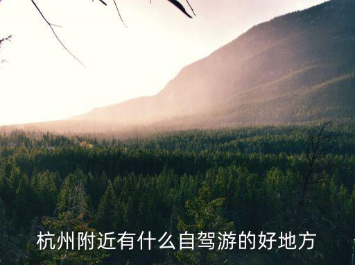 杭州附近有什么自駕游的好地方