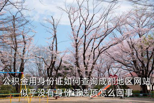 成都公積金管理中心官網，公積金用身份證如何查詢成都地區網站似乎沒有身份證選項怎么回事