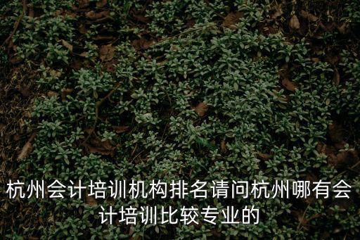 杭州會計，杭州最值得信賴的會計培訓(xùn)學(xué)校