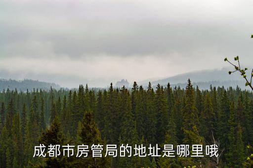 成都市房管局的地址是哪里哦