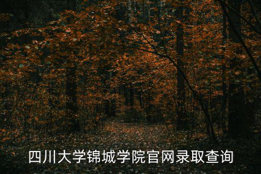 四川大學錦城學院官網錄取查詢