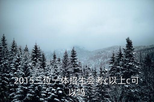 2015三位一體招生會考c以上c可以嗎