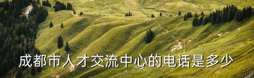 成都市人才交流中心的電話是多少