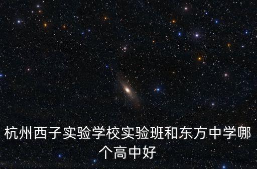 杭州西子實驗學校實驗班和東方中學哪個高中好