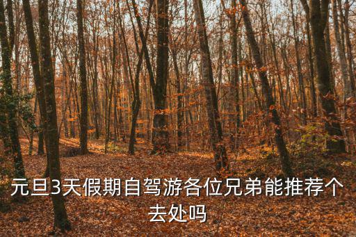 元旦3天假期自駕游各位兄弟能推薦個去處嗎