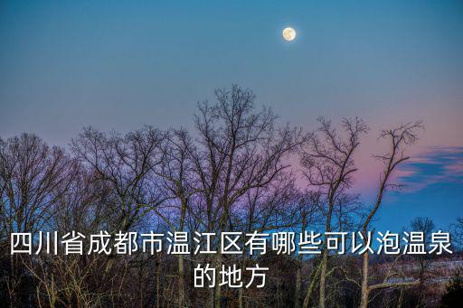 四川省成都市溫江區(qū)有哪些可以泡溫泉的地方