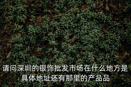 深圳銀飾，請(qǐng)問(wèn)深圳的銀飾批發(fā)市場(chǎng)在什么地方是具體地址還有那里的產(chǎn)品品