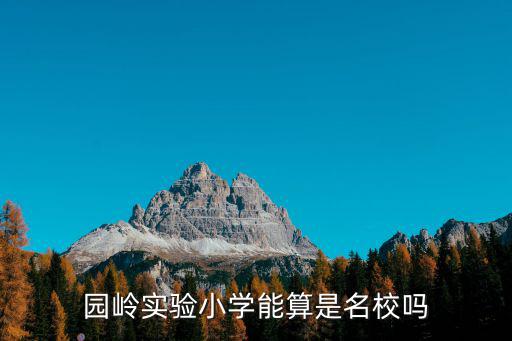 園嶺實驗小學能算是名校嗎