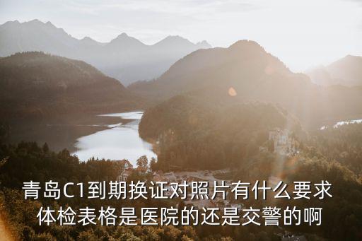 青島C1到期換證對照片有什么要求 體檢表格是醫院的還是交警的啊