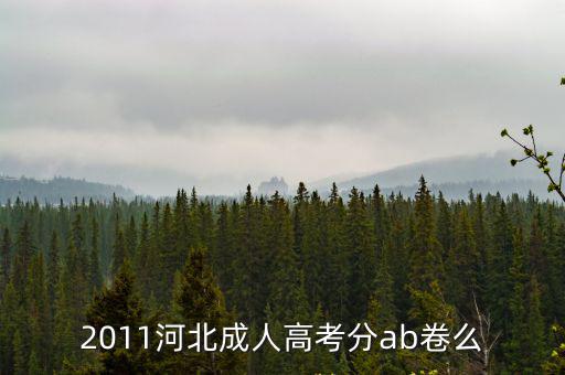 2011河北成人高考分ab卷么