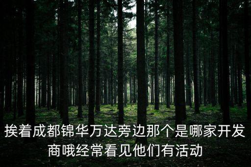 挨著成都錦華萬達旁邊那個是哪家開發商哦經常看見他們有活動