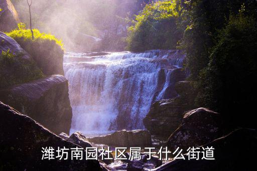 濰坊南園社區(qū)屬于什么街道