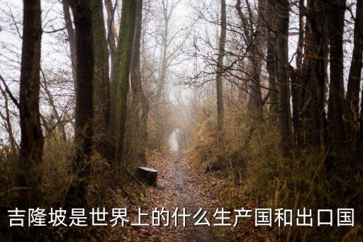 吉隆坡是世界上的什么生產國和出口國