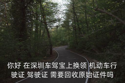 你好 在深圳車駕寶上換領 機動車行駛證 駕駛證 需要回收原始證件嗎