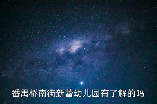 番禺橋南街新蕾幼兒園有了解的嗎
