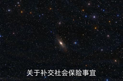 社保補繳，關于補交社會保險事宜