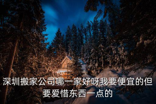 深圳搬家公司哪一家好呀我要便宜的但要愛惜東西一點的