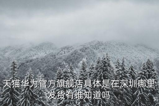 天貓華為官方旗艦店具體是在深圳哪里發貨有誰知道嗎