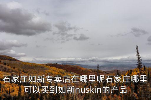 如新專賣店，石家莊如新專賣店在哪里呢石家莊哪里可以買到如新nuskin的產品