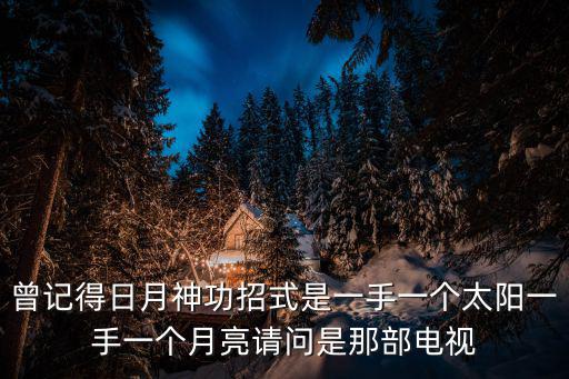 曾記得日月神功招式是一手一個太陽一手一個月亮請問是那部電視