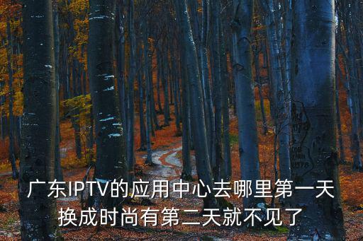 廣東iptv，廣東IPTV的應用中心去哪里第一天換成時尚有第二天就不見了