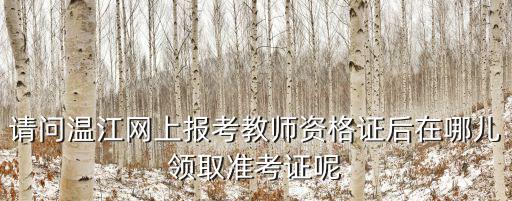 請問溫江網上報考教師資格證后在哪兒領取準考證呢