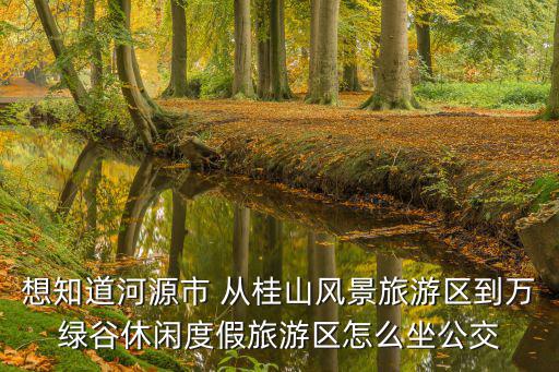 想知道河源市 從桂山風景旅游區到萬綠谷休閑度假旅游區怎么坐公交