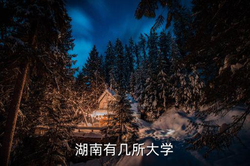 湖南有幾所大學