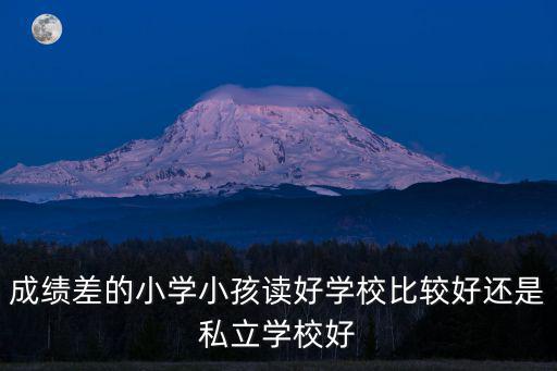 成績差的小學小孩讀好學校比較好還是私立學校好