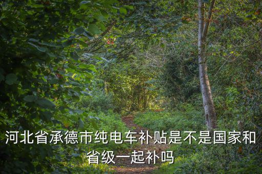 河北省承德市純電車補貼是不是國家和省級一起補嗎