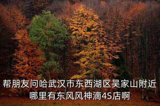 幫朋友問哈武漢市東西湖區(qū)吳家山附近哪里有東風(fēng)風(fēng)神滴4S店啊